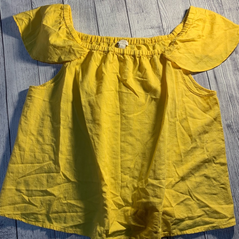 j crew top adjustable open neck EUC